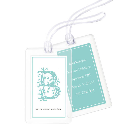Vine Initial Luggage Tags